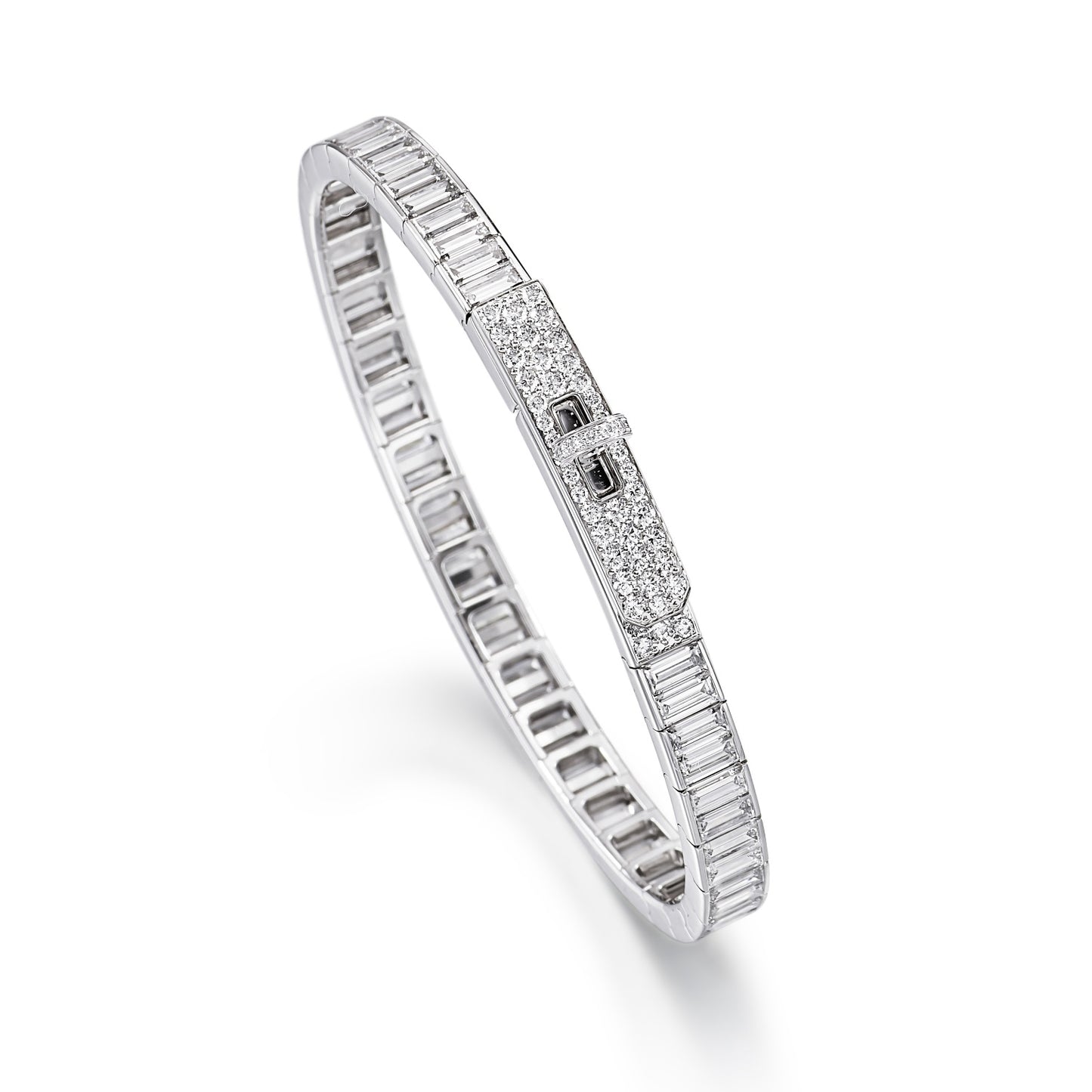 AMS-H145440 5.2mm Diamond Twist Ladder Square Arm Bracelet 21#
