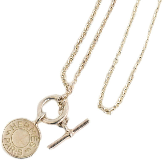 AiHshi-H176748B light gold round chain buckle necklace pendant
