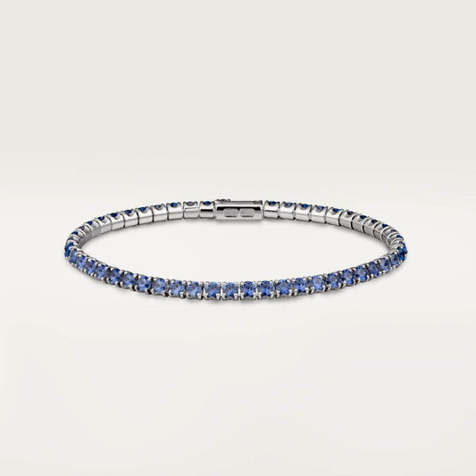 KDY-N6712317 four-claw horn U-shaped independent sapphire four-claw tiger mouth round bottom bracelet