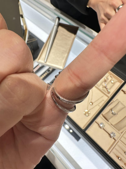 XNE-J12208 Diamond-Pentagram Moon Ring