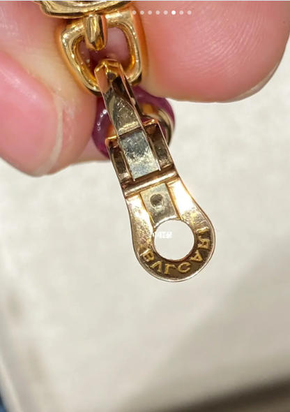 BGL-349552-OR856908 Peach tip tourmaline chalcedony earrings