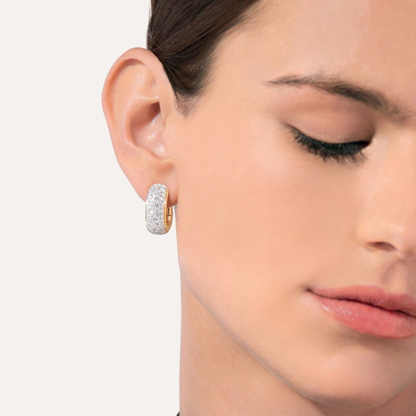 BMLD-POB7122 dense stone U-shaped dense diamond ear clip earrings