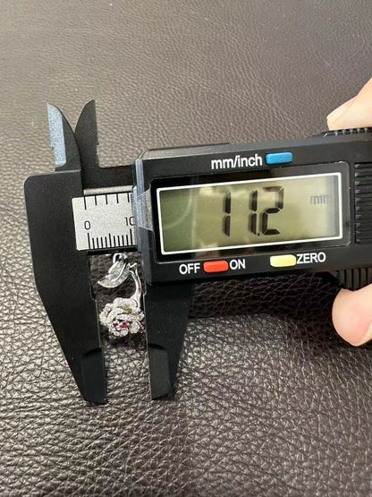 DA-JBAG94049三颗红宝玫瑰花开口电黑戒指