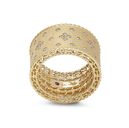 LBT-ADR777RI2642 13.2MM扭绳编织宽直臂钻石条戒