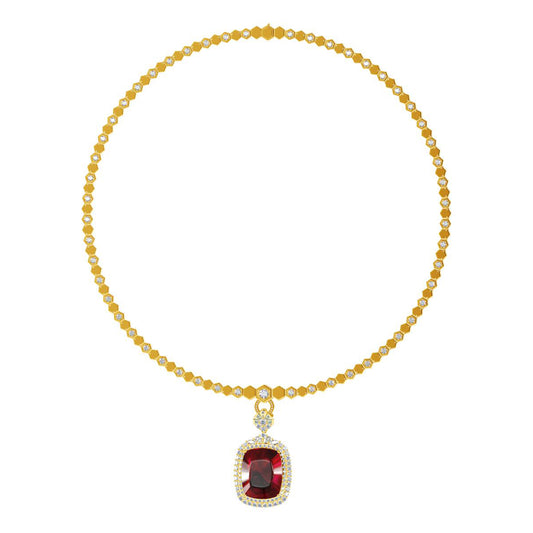SM-61779 Honeycomb spacer necklace 17 inches