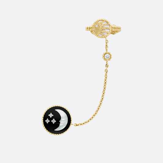 DA-JSAM95017 Sun God Moon Dense Diamond Beads Necklace