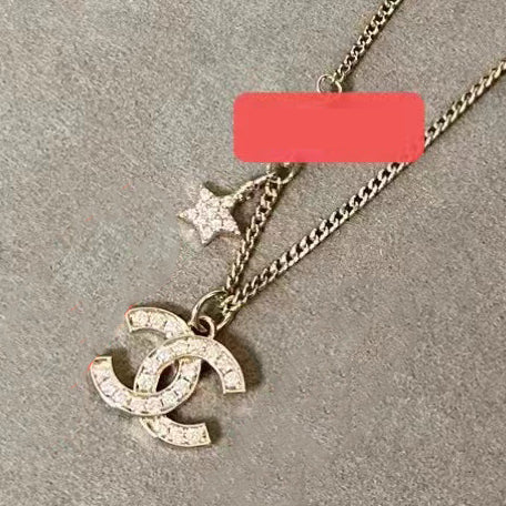 XNE-J17mm double C five-pointed star pendant