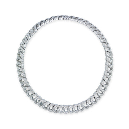 KDY-773665 Full Diamond C Heart Shape Necklace