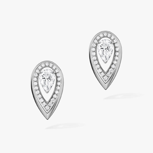 MSK-13240 large water drop pear-shaped stone earrings