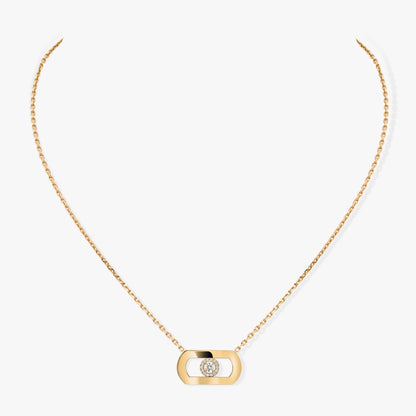 MSK-12944 movable four-claw stone bolt chain pendant necklace