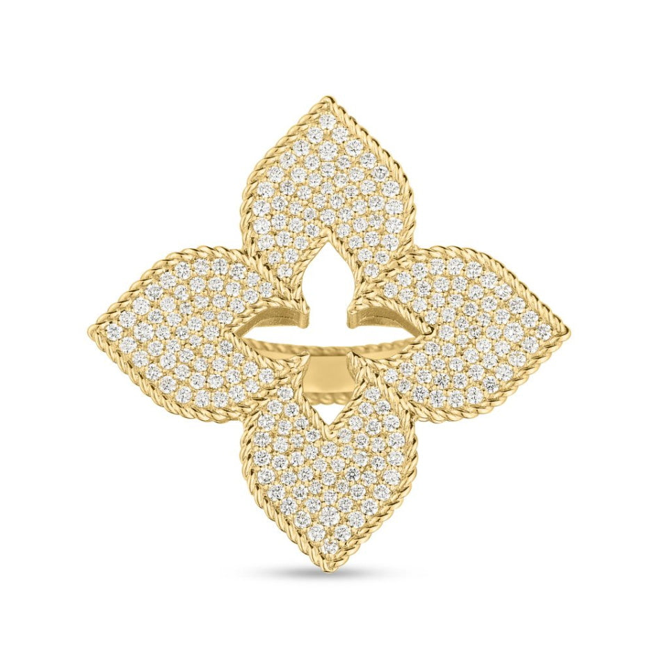 LBT-ADR777RI3316 34MM大版镂空密钻飞标形四叶草花戒指