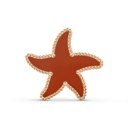 VCARP9SW00 pearl starfish agate brooch