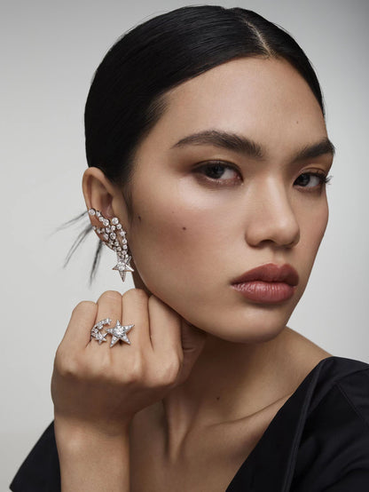 XNE-J12128 five-pointed star diamond bracelet and necklace two-wear model