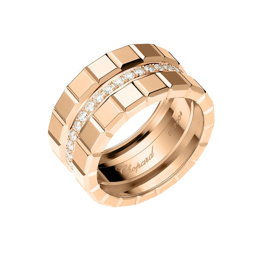 XB-827004-5040 10mm wide double row chocolate plaid bar ring