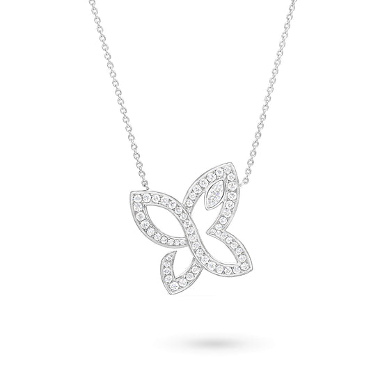 HW-PEDPMQRFILC bezel-set marquise diamond butterfly bolt chain pendant necklace