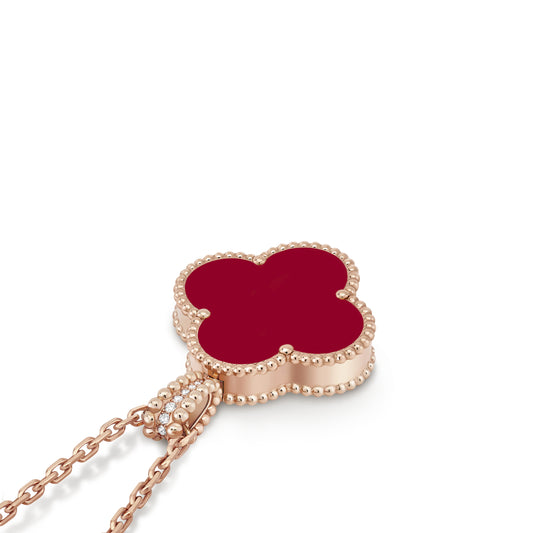 VCARO8ZV00 28MM four-leaf clover hidden pendant watch
