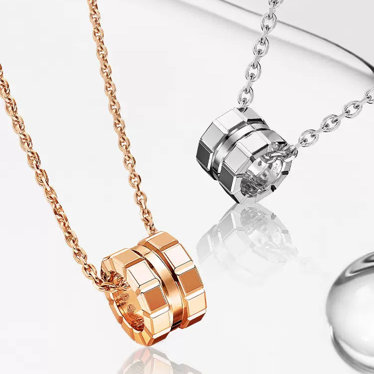 XB-797005-5001 small plaid light gold pendant