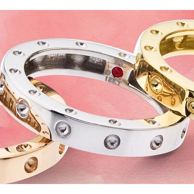 LV-Q74310 4.4MM small round bead straight bar ring