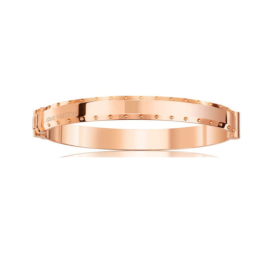 LV-Q95359 7MM light gold small round bead bracelet
