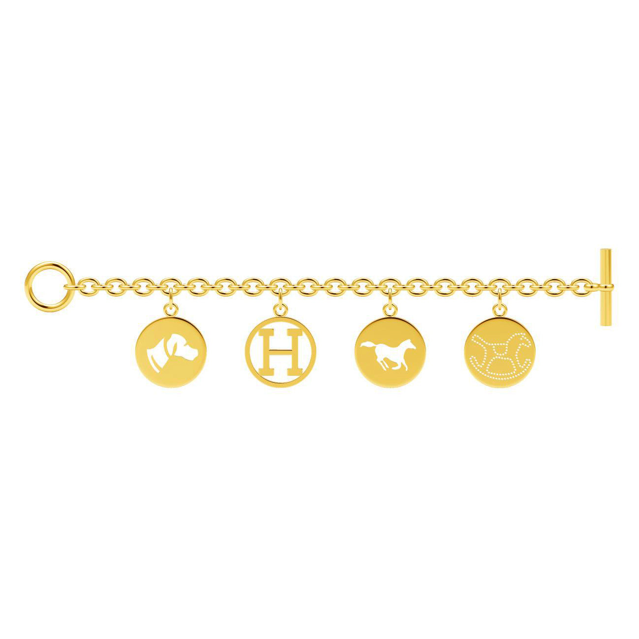 AMS-H36295 horse hollow disc bracelet