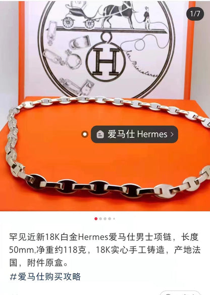 AMS-H44833光金蛋形H链项链