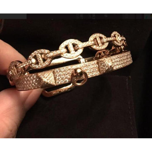 AMS-H721881 pyramid bracelet full of diamonds