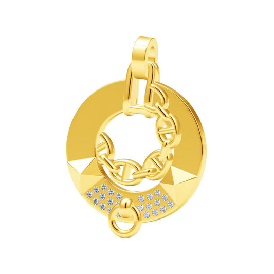 AHS-H206378 Ring Chain Pyramid Combination Pendant