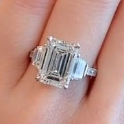 GLF-RGR3060 four-claw small octagonal diamond with double ladder square ring 11#