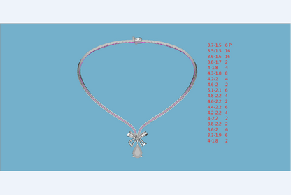 GLF-RGN584蝴蝶结梯方项链
