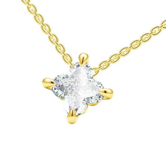 LV-Q07650 Cross Four-clawed Eagle Claw Four-leaf Clover Tie Chain Pendant Necklace