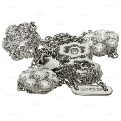 VCARA47600 About 10mm large V-shaped snowflake six claws, six circumferences and one 5 flower necklace