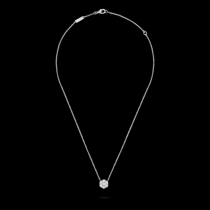 VCARPEBC00 9mm wide small V-shaped snowflake six claws six circumferences one bolt chain pendant necklace