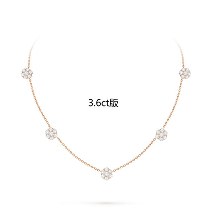 VCARPEBE00 height 8.6mm small size six girth and one five flower necklace