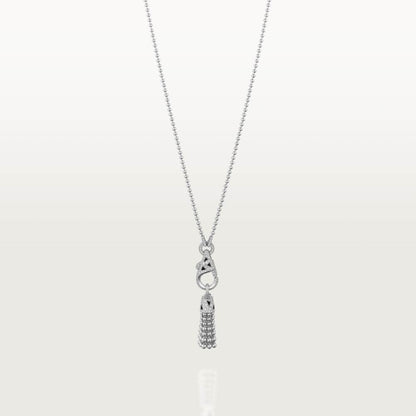 KDY-N7424439 black agate lobster clasp bead tassel buckle necklace