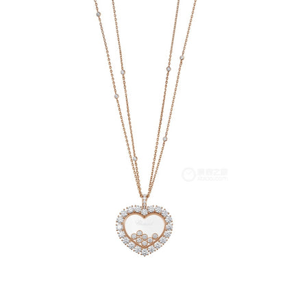 XB-79A049-1001 claw-set heart-shaped surrounding stone pendant