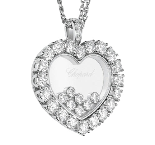 XB-79A049-1001 claw-set heart-shaped surrounding stone pendant