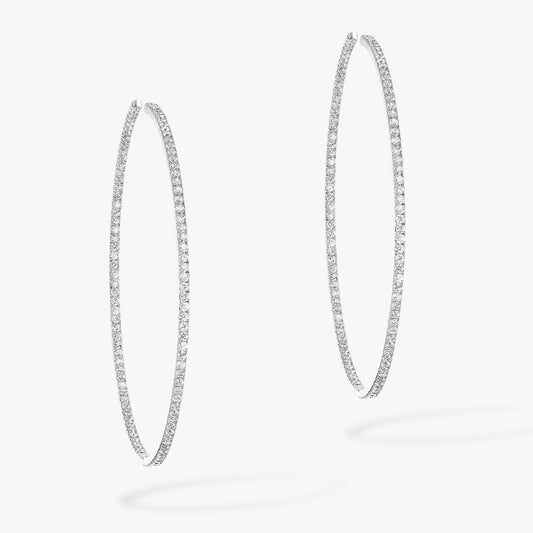 MSK-04687 Coil large hoop hoop earrings medium size