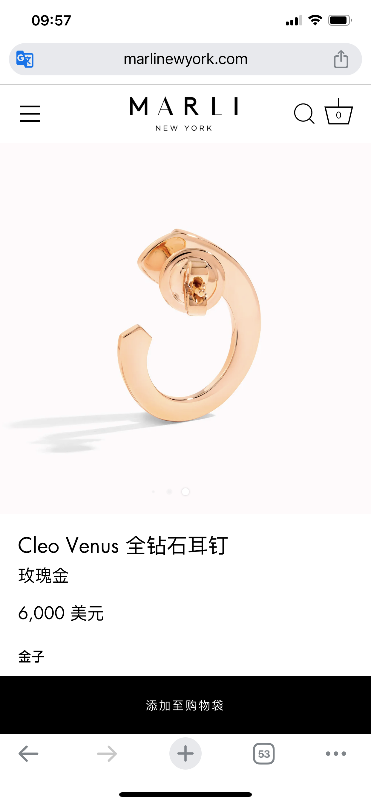 ML-CLEO-E35蛇形尖锥满钻C形耳环