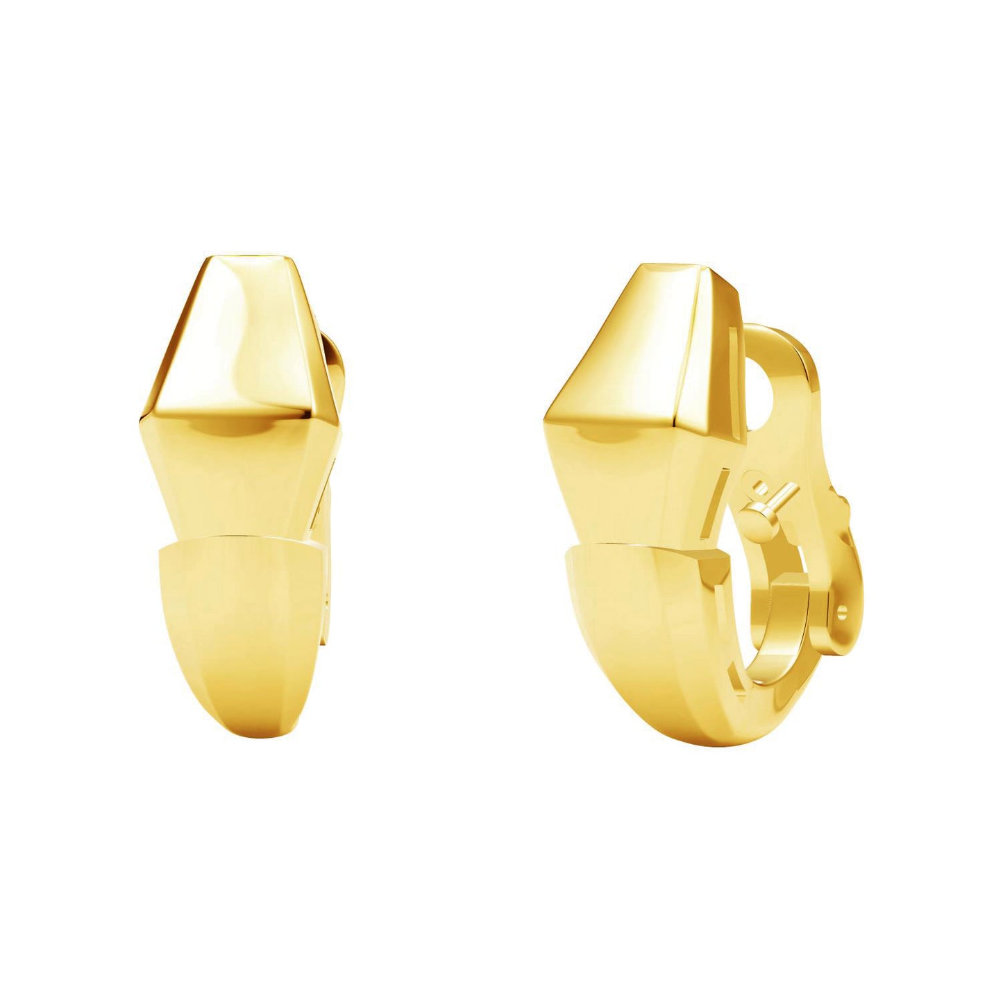 BGL-571767 light gold narrow snake body earrings