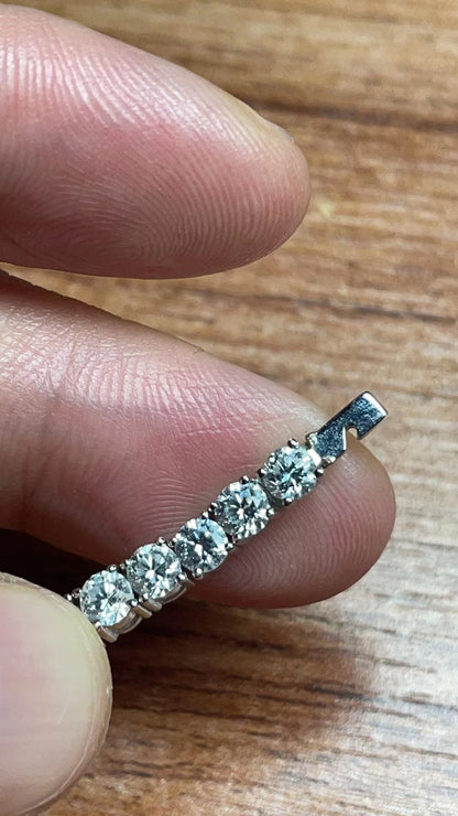 SM-083335 Cross head four-prong 15-point diamond 15cm bracelet