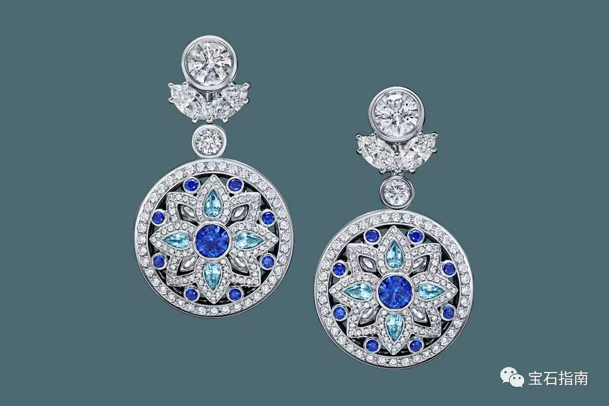 HW-824824 water drop horse eye rotating double-sided colorful treasure earrings disc earrings
