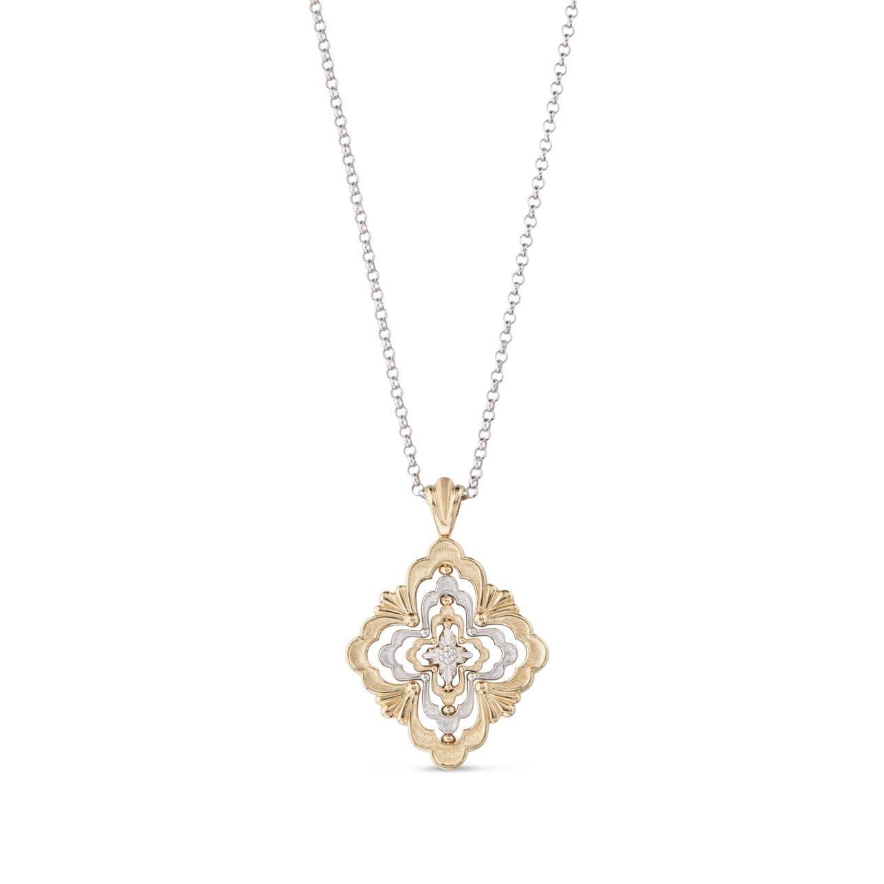 BQLT-JAUPEN022324 European style pendant four-leaf clover three-layer middle movable pendant