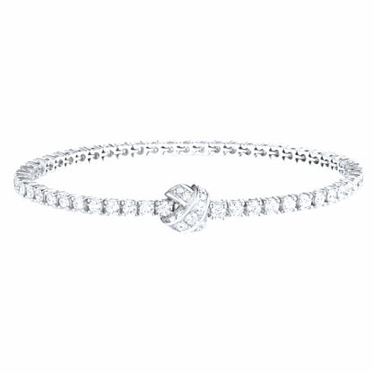 SM-083335 Cross head four-prong 15-point diamond 15cm bracelet