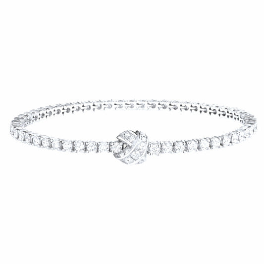 SM-083335 Cross head four-prong 15-point diamond 15cm bracelet