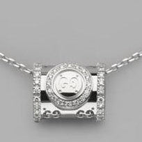 GC-372950 Small waist round stone pendant on both sides