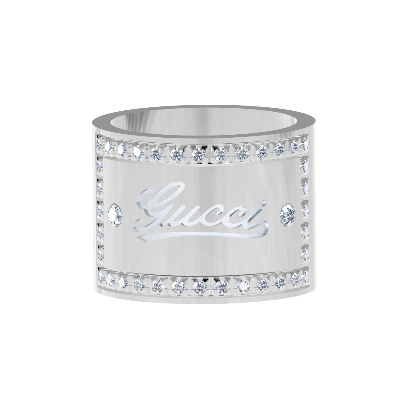 GC-803189 14.6mm wide flat letter ring