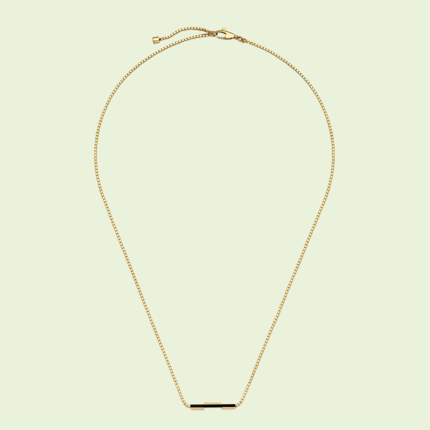 GC-702332 toothed agate trapezoid block tether pendant necklace