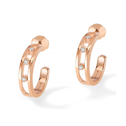 MSK- 04407 movable light gold earrings