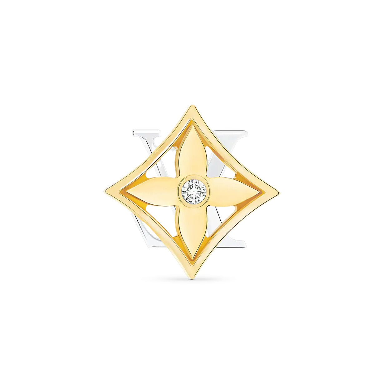 LV-Q06171双面四叶草字母logo耳钉