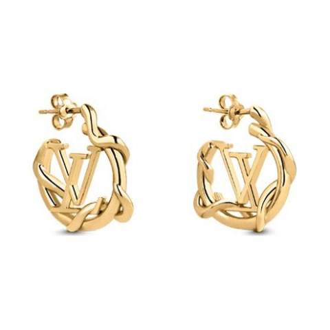 LV-Q10628 tree root letter LV earrings